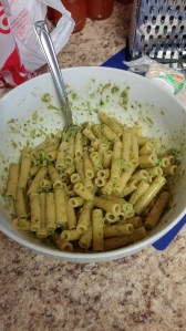 Ziti with fresh pesto